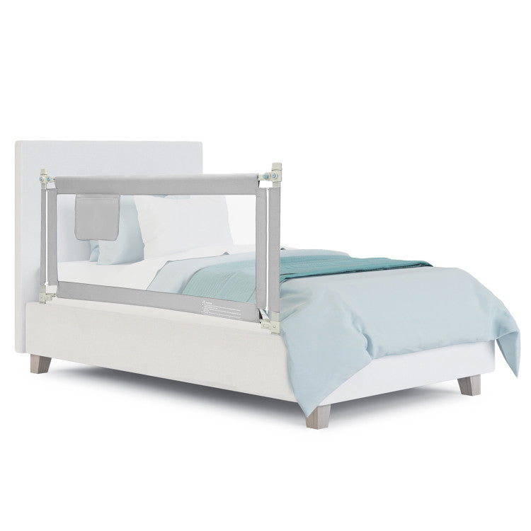 Baranda para cama de niño, elevable 145 × 25 × 102 cm con seguro doble – Costway