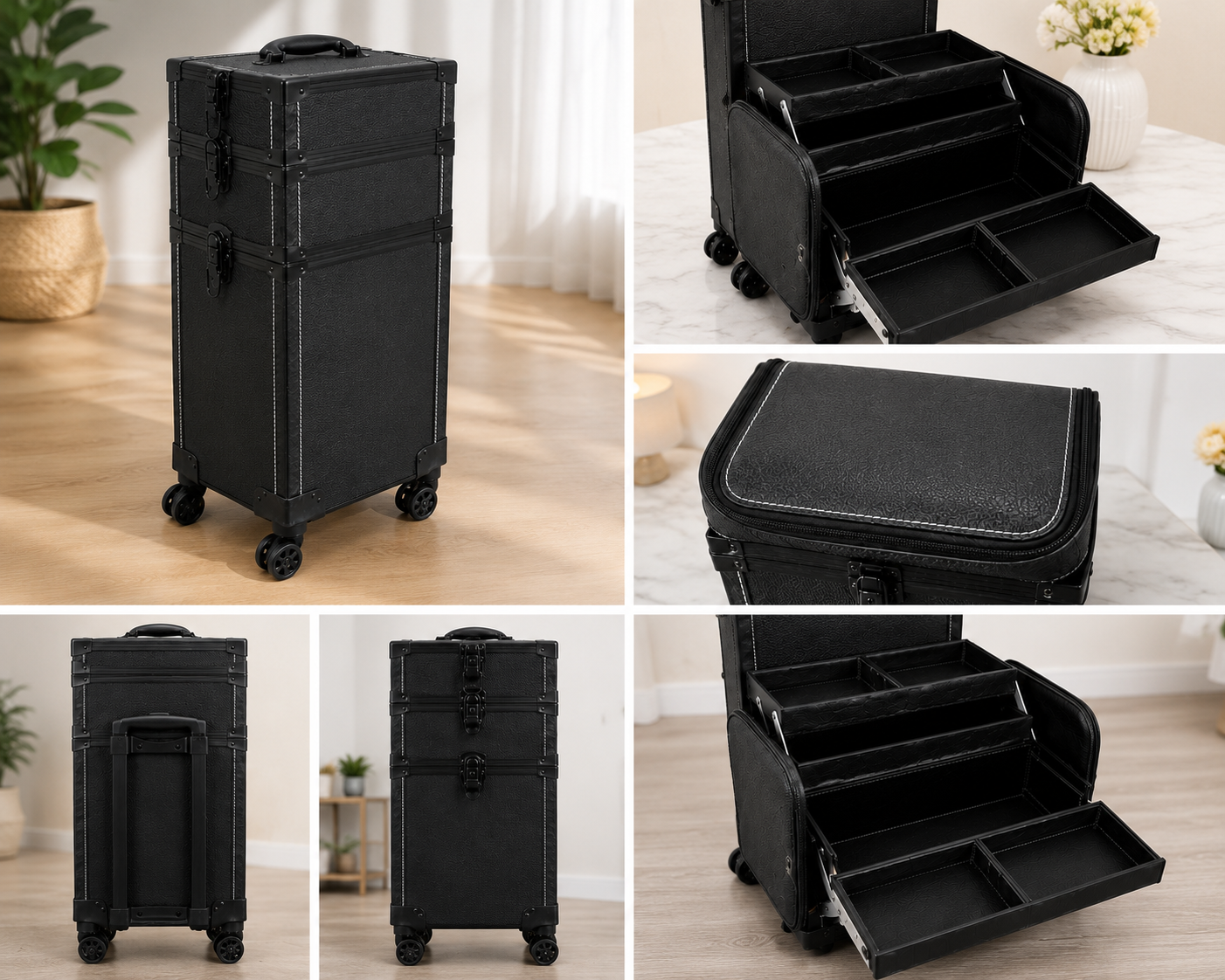Maletín organizador modular con Ruedas para Maquillaje u Estetica