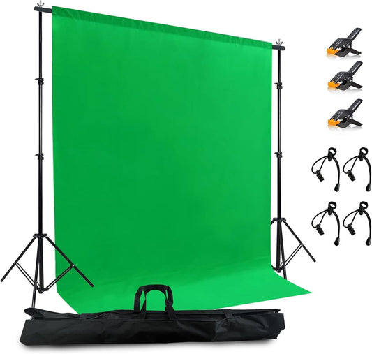 Pantalla Verde con soporte, 3×2,4 m – Fondo para Fotos y Video