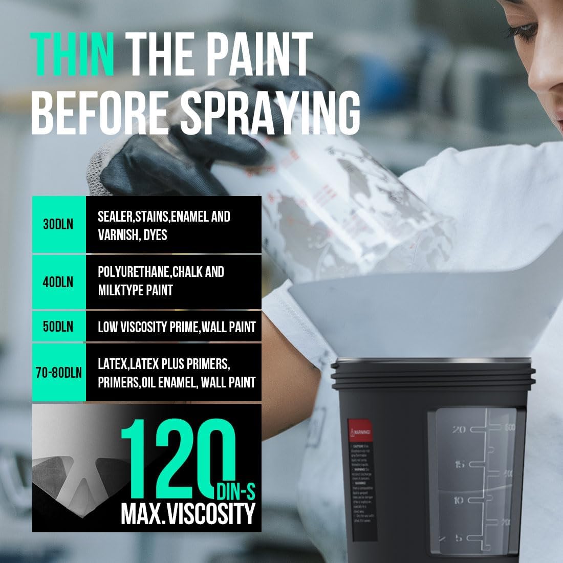 Pistola de Pintura Inalámbrica 20V Brushless, Litheli