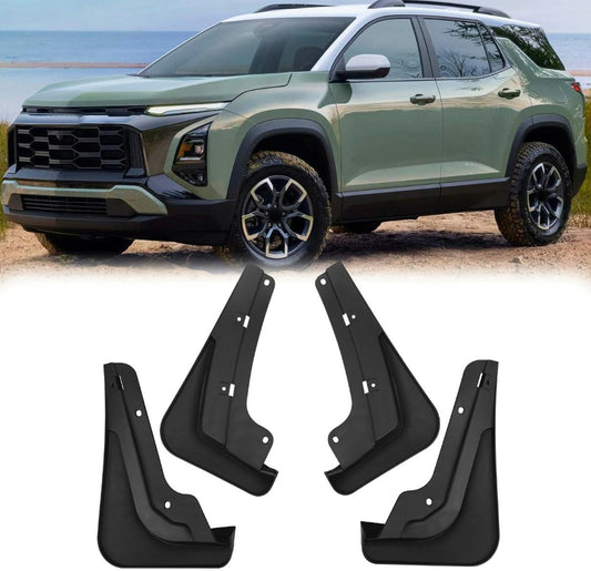 Set de guardabarros / mud flaps delanteros y traseros – Chevrolet Equinox 2025 (ACTIV / LT / RS)