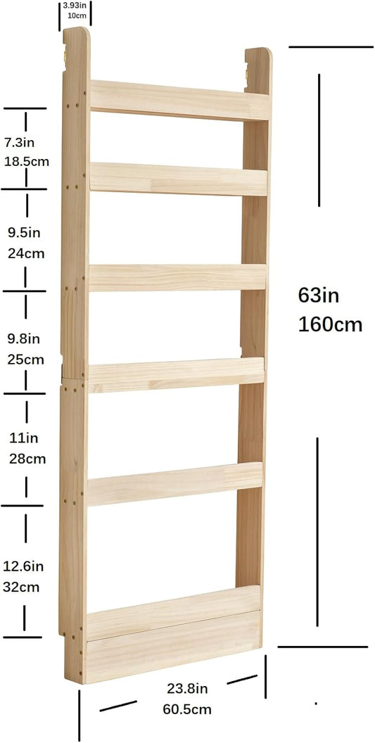 Librero de 6 Niveles – Madera Natural 80 cm