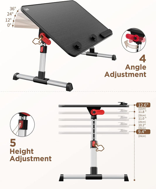 Mesa portátil ajustable 60 × 33 cm con inclinación y altura regulable – Saiji