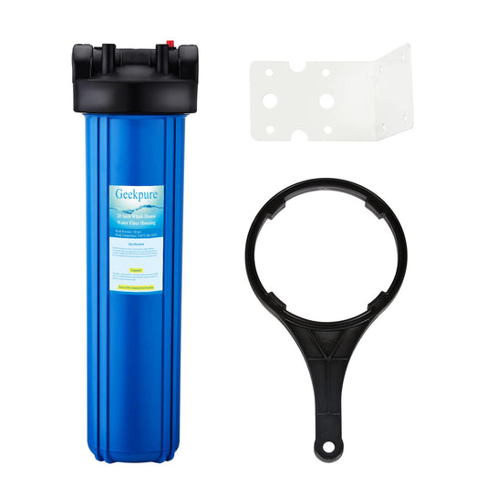 Carcasa para filtros de agua de 20 pulgadas, puertos NPT de 1 pulgada. Geekpure