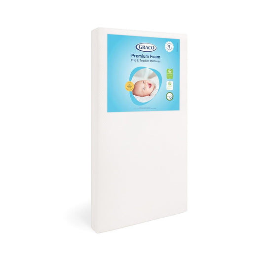 Graco Colchón Premium para Cuna y Cama Infantil – Espuma Certificada, Cubierta Impermeable y Lavable