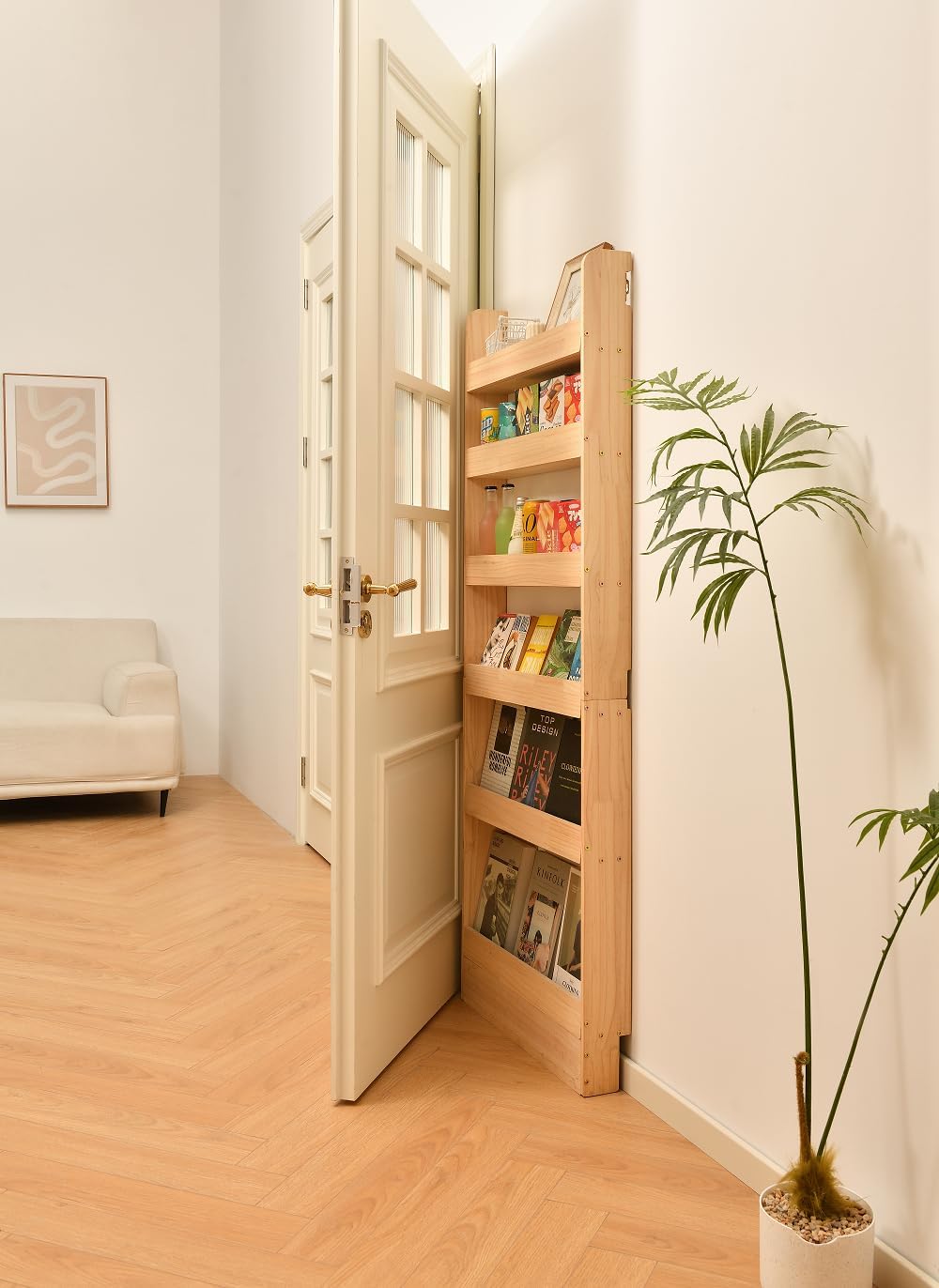 Librero de 6 Niveles – Madera Natural 80 cm