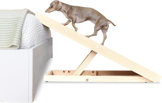 Rampa de madera alfombrada para perros pequeños y grandes. AlphaPaw