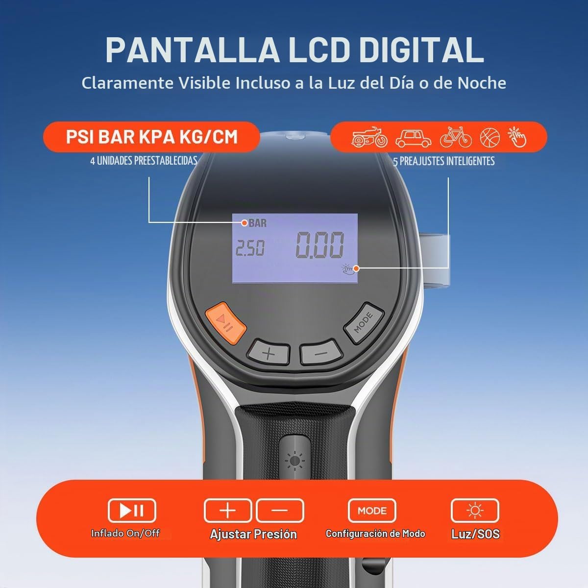 Compresor de Aire Inalámbrico y Power Bank Litheli U20 20V 150 PSI