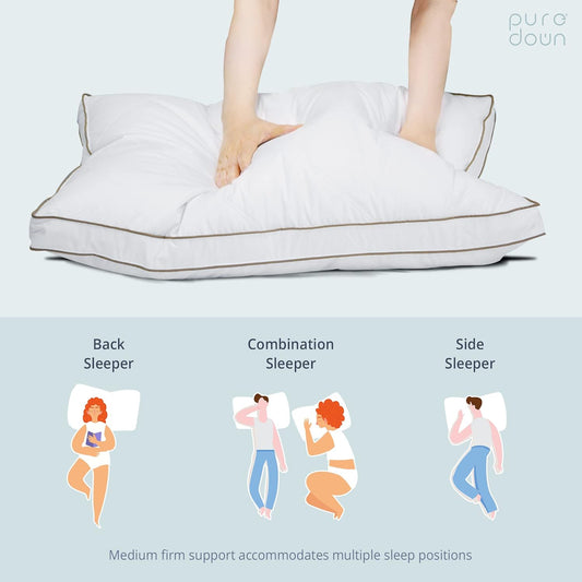 Almohada de Plumón y Plumas de ganzo Puredown – Estilo Hotel