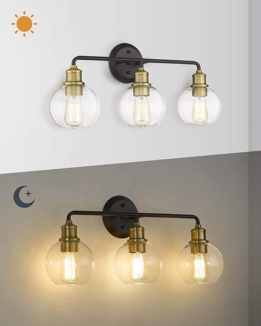 Lampara de 3 luces para baño, cocina, pasillo etc, estilo vintage. AKEZON