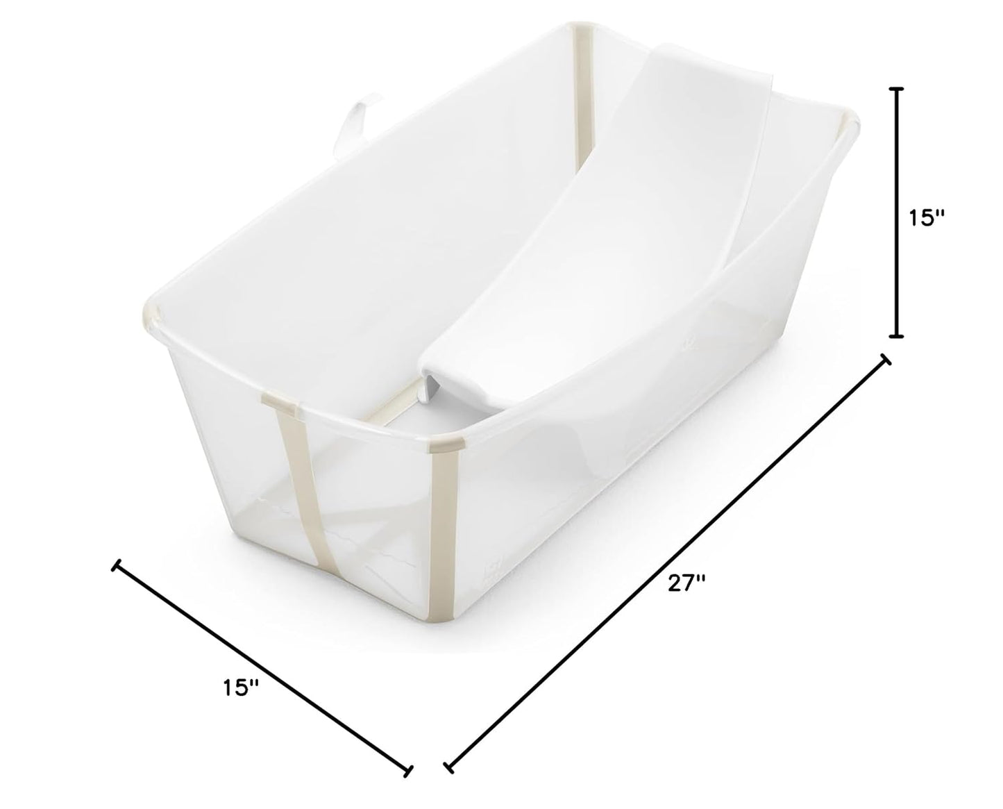 Bañera Plegable Stokke Flexi + Soporte para Bebé – Sandy Beige