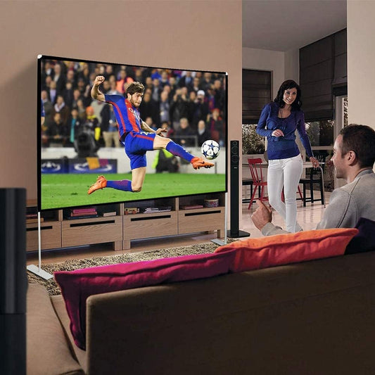 Pantalla para proyector de 120¨, con estructura portatil, para cine en casa ó campamento, compatible con 3D 4K HD