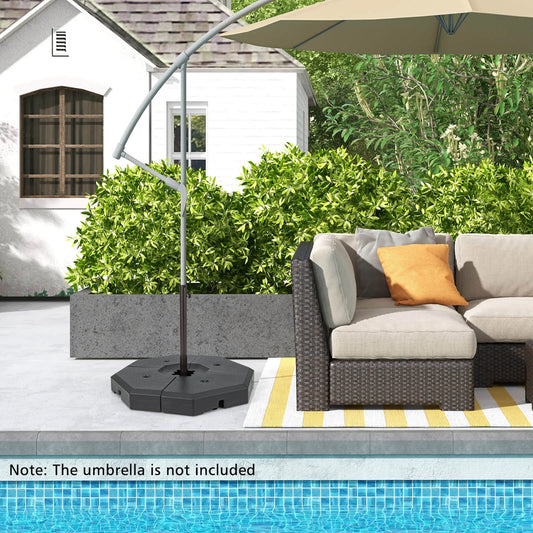 Set de 4 pesos para sombrilla de patio offset de hasta 100kg. – Costway