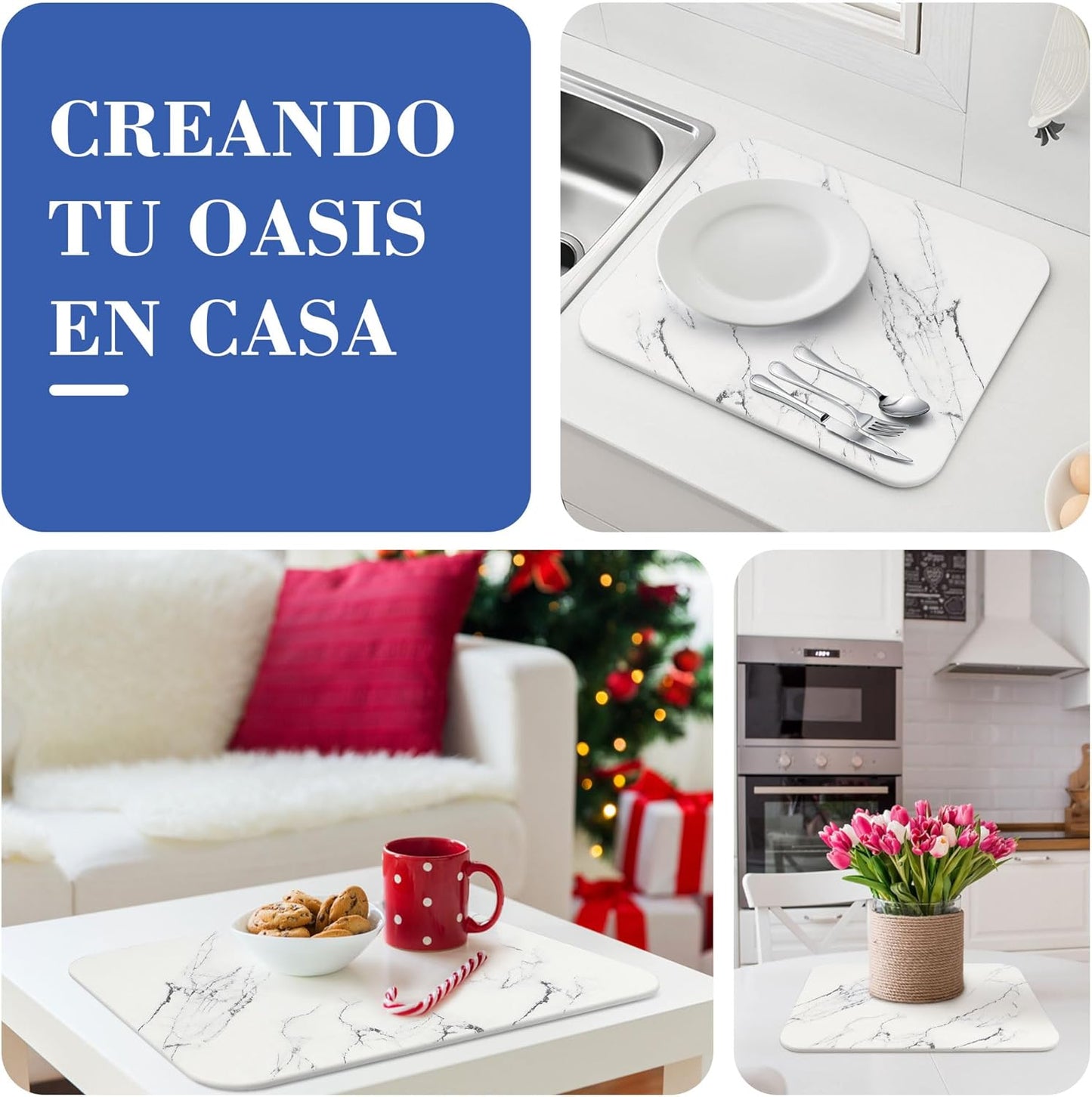 Tabla de Diatomeas paraSecado de Platos – , Absorbente y Resistente al Calor