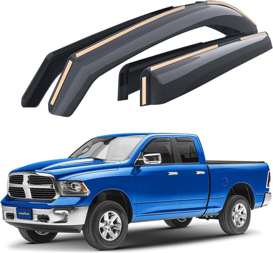 Visera/Deflectores de ventana laterales indestructibles para Dodge RAM 1500 2009-2018– Goodyear