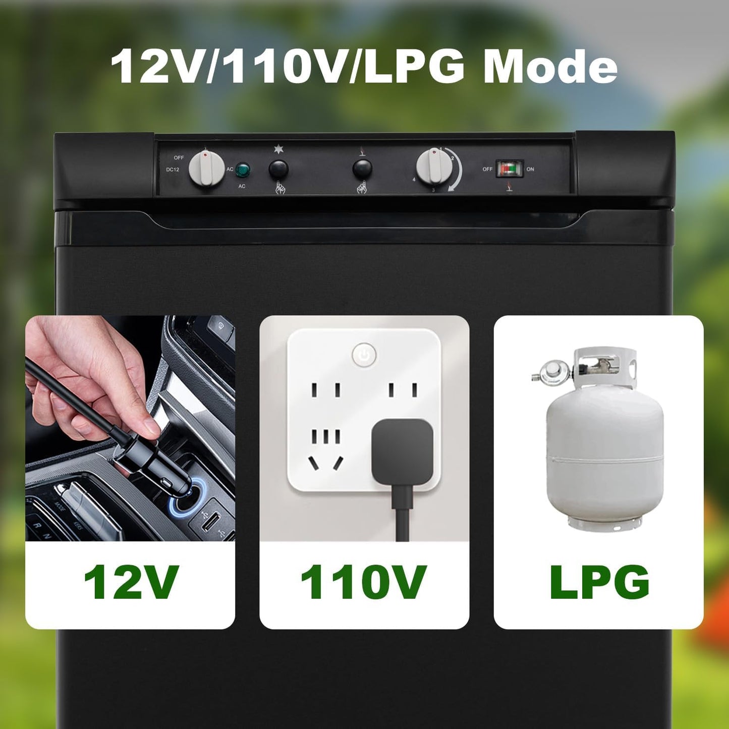 Refrigeradora de Gas de 3.5 pies cubicos, funciona con Gas Propano/12V ó corriente 110V. SMETA