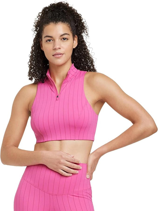Top/Sujetador deportivo con de cuello alto con zipper, diferentes tallas y colores.  JoyLab