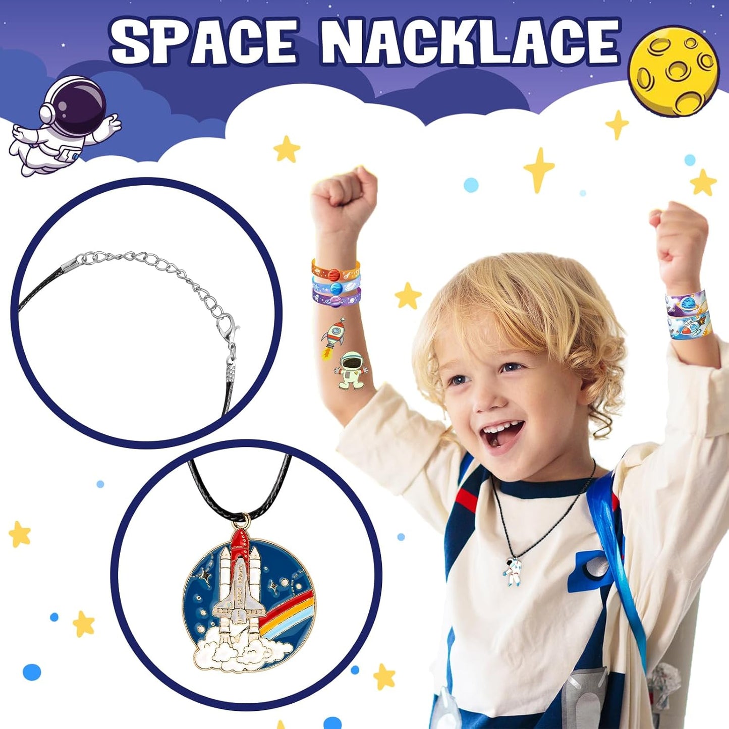 Kits para regalos de fiestas con tematica espacial. 9 kits