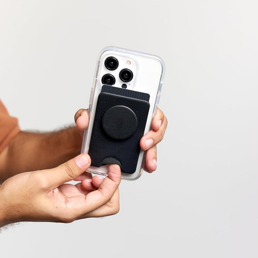 Tarjetero mágnetico Magsafe con Pop Socket para celulares. Pop Wallet de Pop Socket