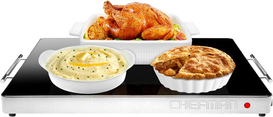 Bandeja de calentamiento de alimentos para varios platos. Chefman