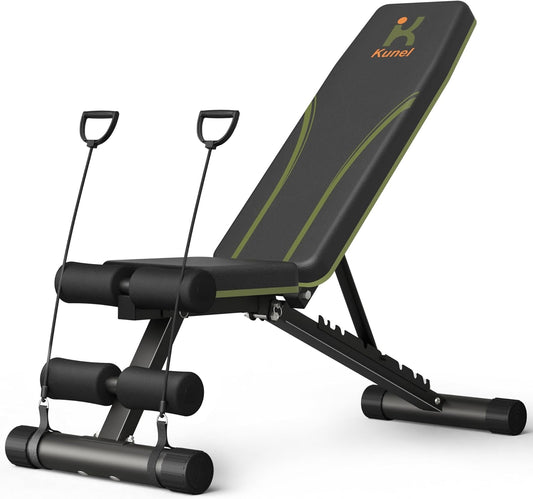 Banco de pesas ajustable plegable modelo “Kunel Adjustable Weight Bench”