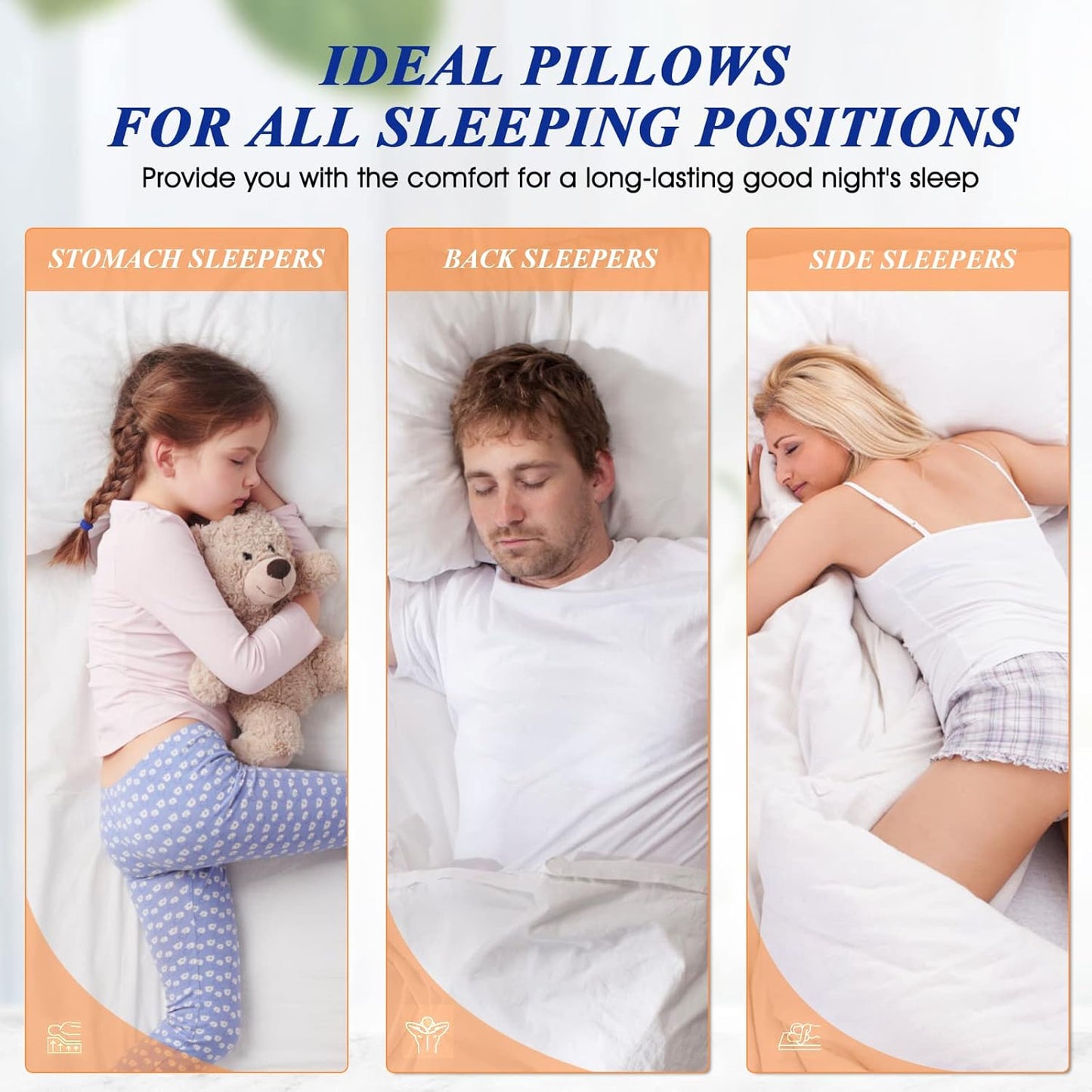 Set de 2 almohadas queen 51×71 cm con efecto “cool” y relleno alternativo – MZOIMZO