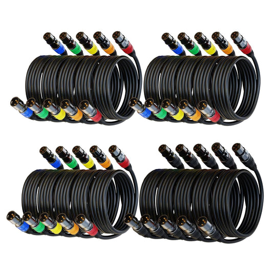 Cables XLR, Cables Canon, cable de microfono e iluminación de 7.5 metros con conectores chapados en oro