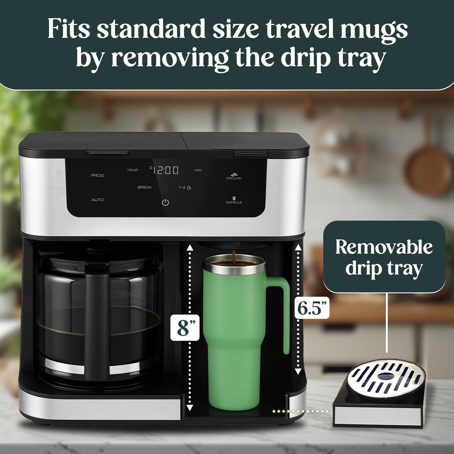 Cafetera Pantrymade Deluxe 12 Tazas + Single Serve