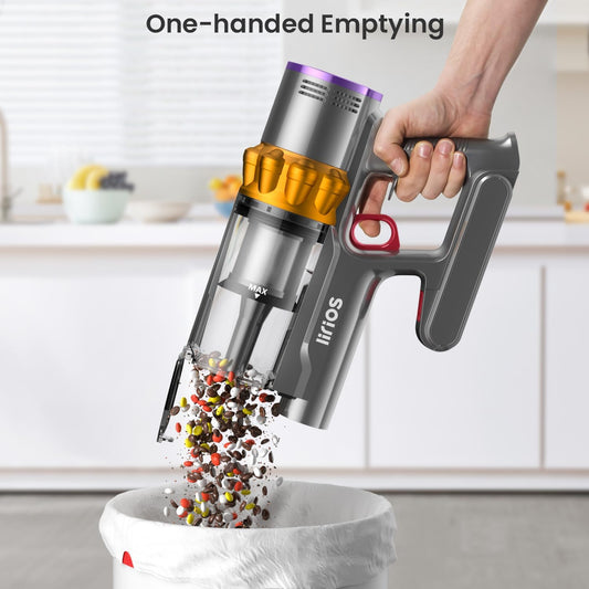 Aspiradora inalámbrica de mano con múltiples accesorios, 550 W/45 Kpa. Lirios