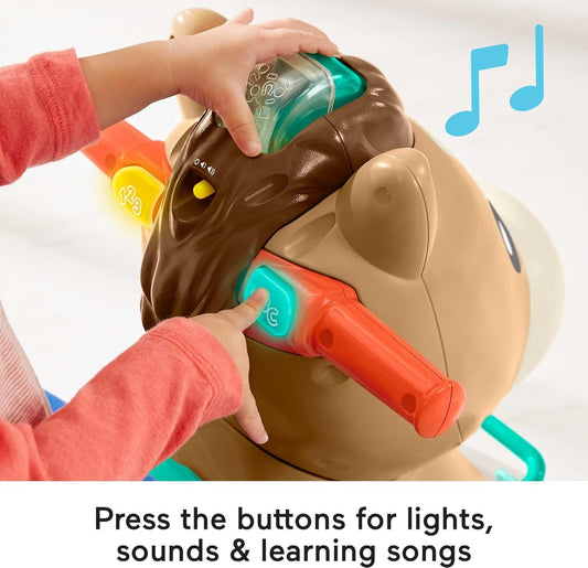 Caminadora/andadera montable de pony para bebes. Fisher-Price Walk Bounce & Ride Pony