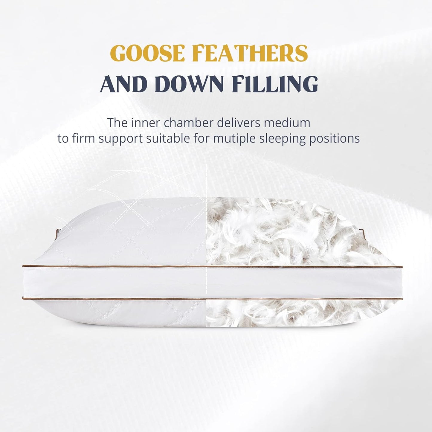 Almohada de Plumón y Plumas de ganzo Puredown – Estilo Hotel