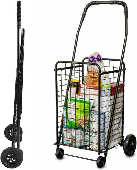 Carritode compras ultraligero y plegable– Carga hasta 90 lb