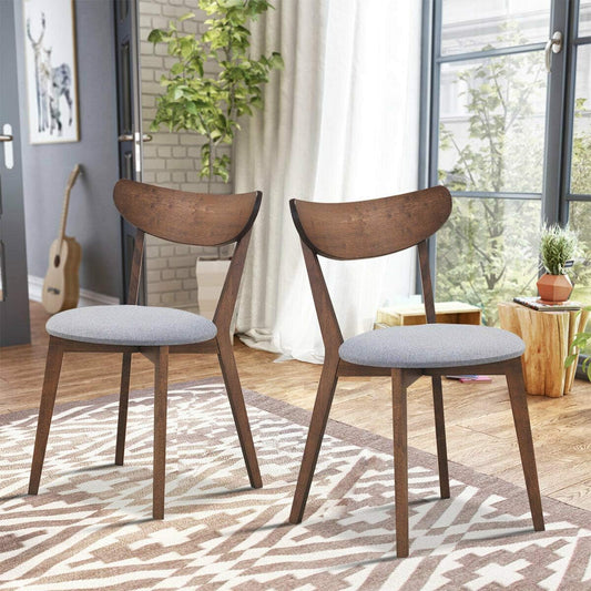 Set de 2 sillas tipo mid-century tapizado 83 × 79 × 89 cm gris – Costway