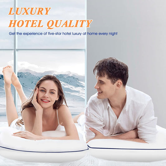 Set de 2 almohadas queen 51×71 cm con efecto “cool” y relleno alternativo – MZOIMZO