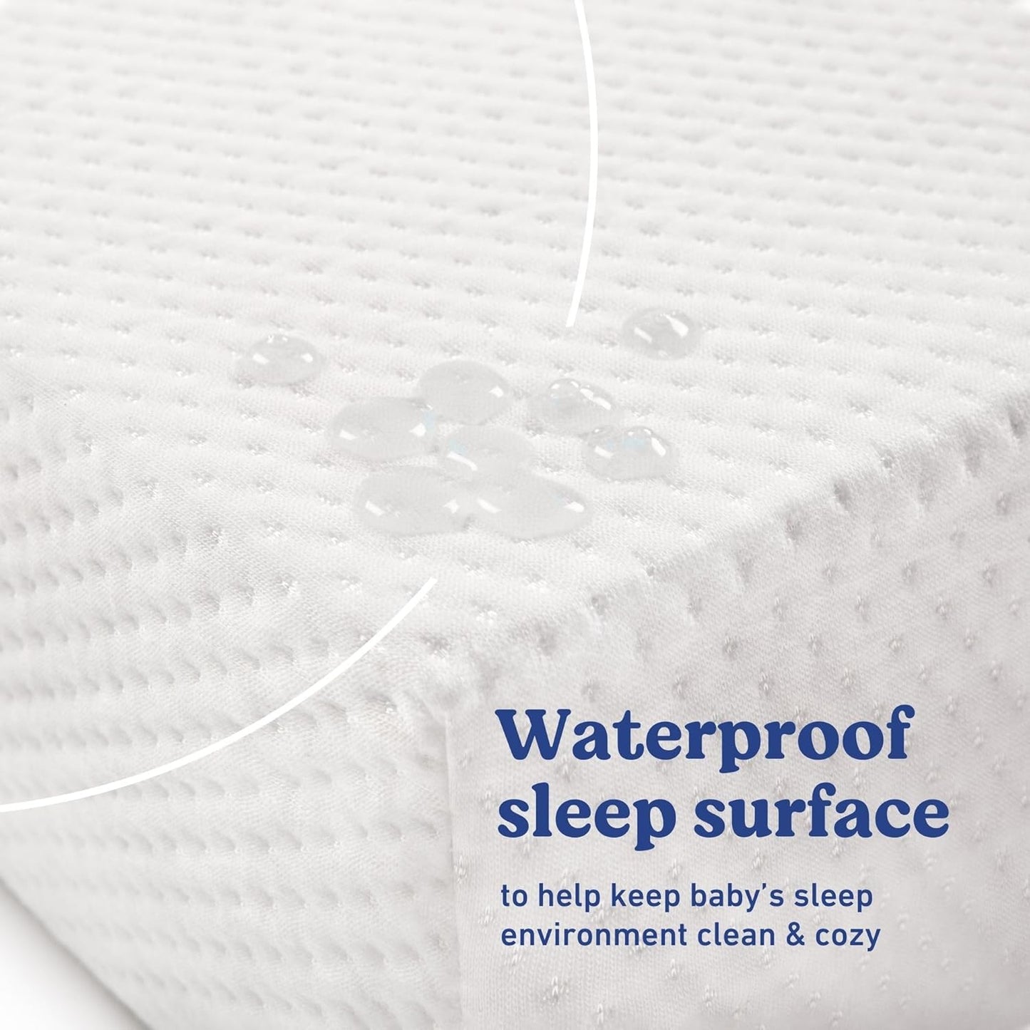 Graco Colchón Premium para Cuna y Cama Infantil – Espuma Certificada, Cubierta Impermeable y Lavable