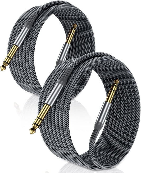 Cables TRS de 4.5m, cable estereo, balanceado, con conectores chapados en oro