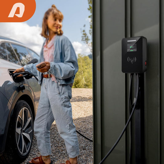 Cargador para vehículos eléctricos Nivel 2, 48A 240V 11,5 kW, con tarjeta y aplicacion movil