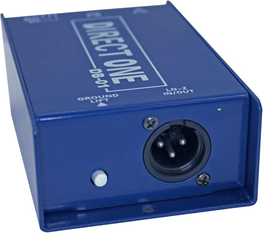 Caja directa pasiva para dividir y balancear cables, salidas XLR y TRS, con tierra y atenuación