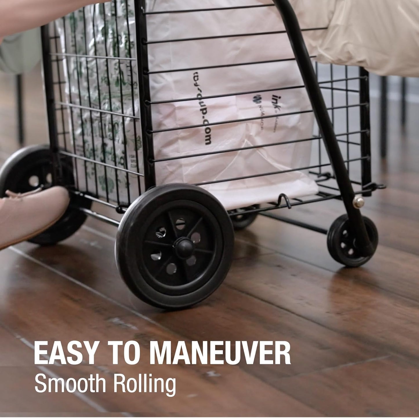 Carritode compras ultraligero y plegable– Carga hasta 90 lb
