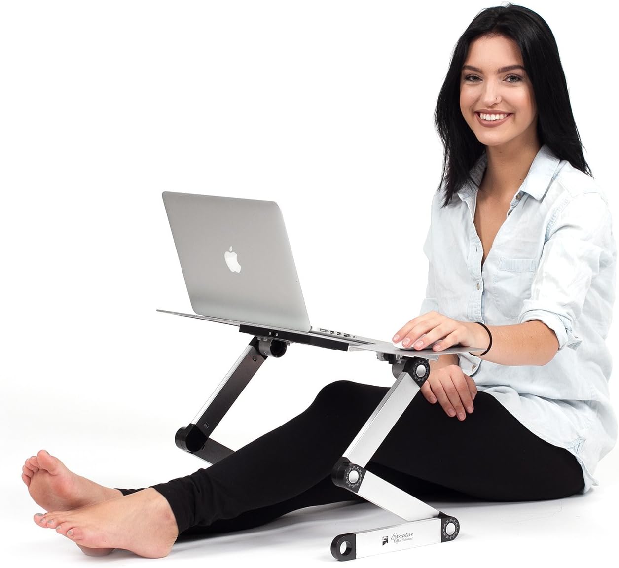 Escritorio ajustable de aluminio para laptop con ventiladores 42 × 25 × 3 cm – Executive Office Solutions