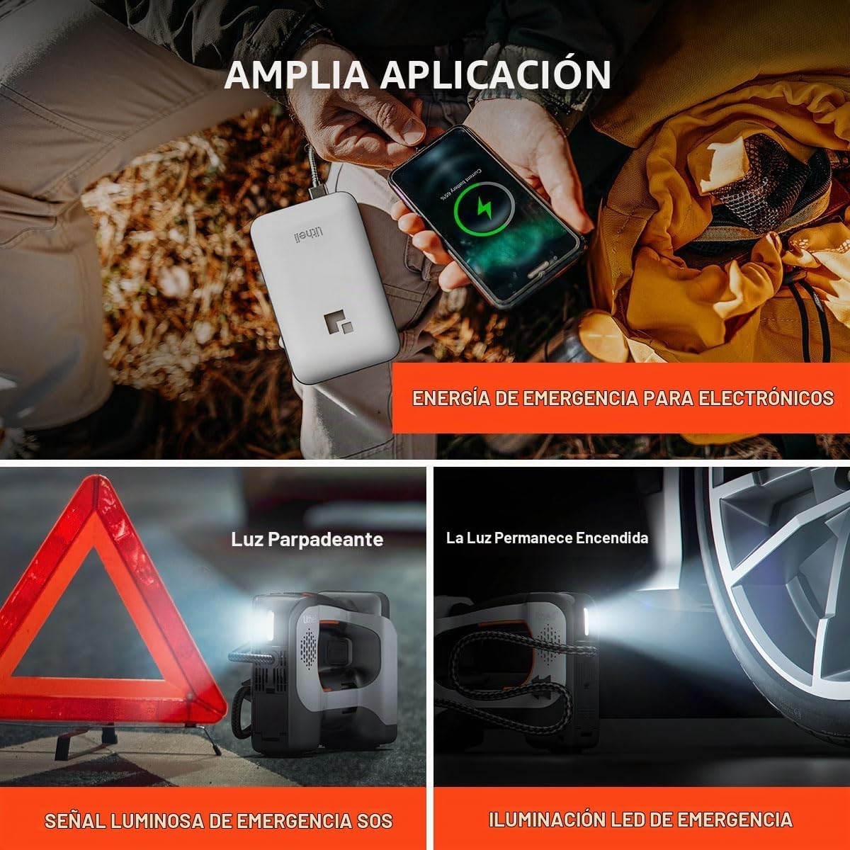 Compresor de Aire Inalámbrico y Power Bank Litheli U20 20V 150 PSI