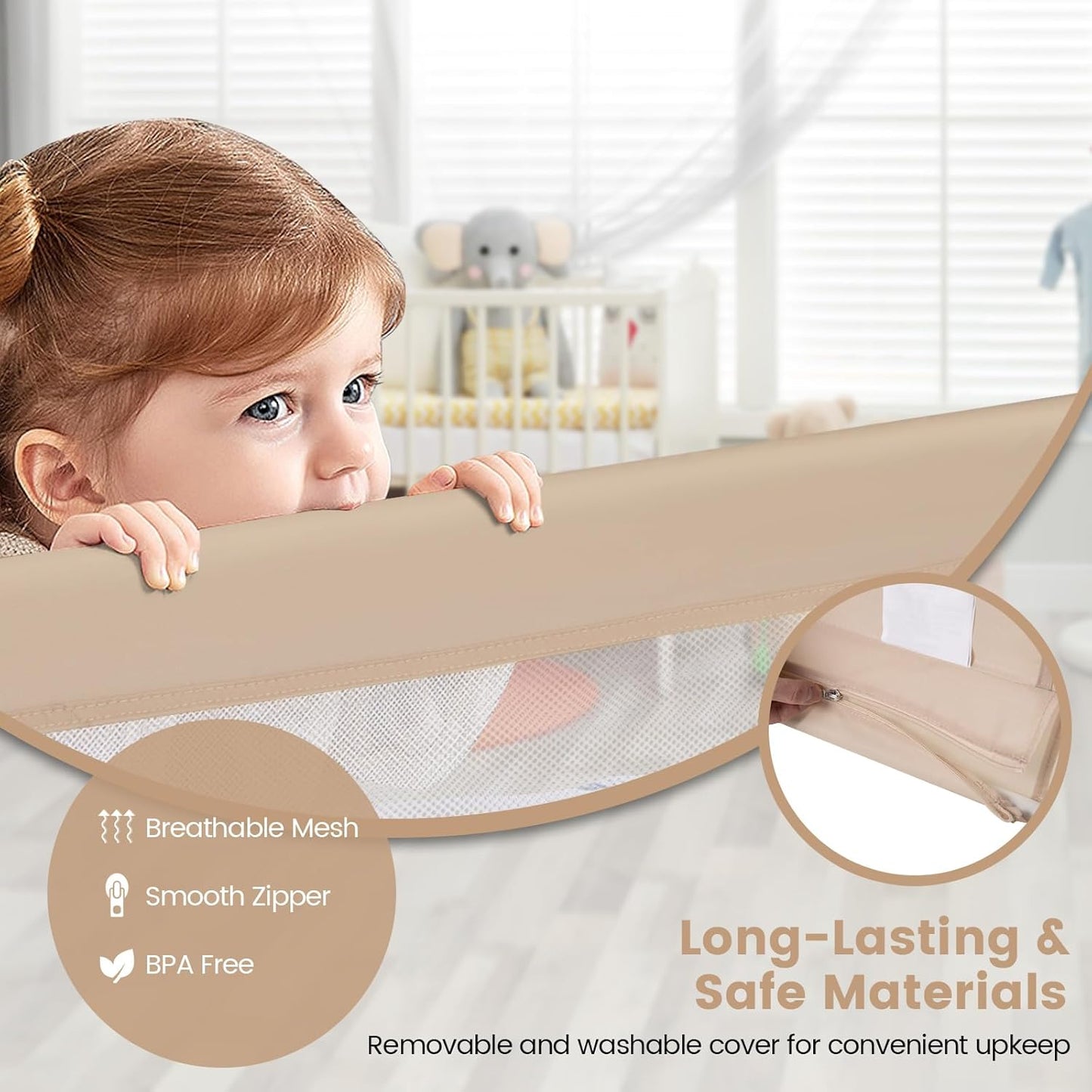 Barandal de cama para niños 180 × 56 cm plegable – COSTWAY