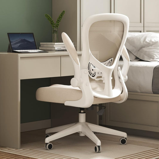 Silla de Escritorio, Ergonómica – Apoyabrazos Abatibles & Lumbar Ajustable