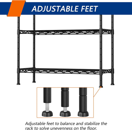 Estante/Organizador de metal ajustable con 5 estantes.