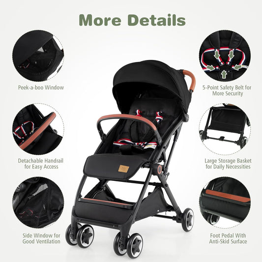 Coche ligero para bebé 95×52×97 cm, reclinable y plegable – Baby Joy