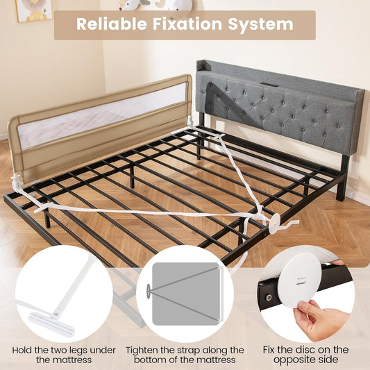 Barandal de cama para niños 180 × 56 cm plegable – COSTWAY
