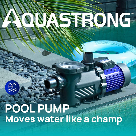 Bomba de piscina de una sola velocidad de 2HP, 220 V, 8917 GPH, alto flujo. AQUASTRONG