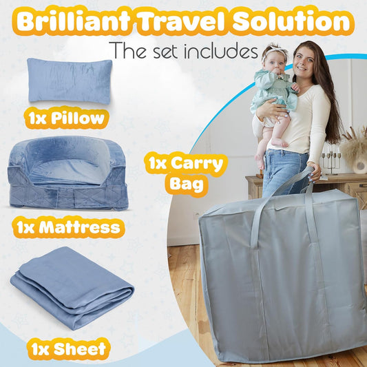 Sofá Cama portátil 2-en-1 para niños 18m-6 años tamaño grande 140×66×20 cm – Sleepah