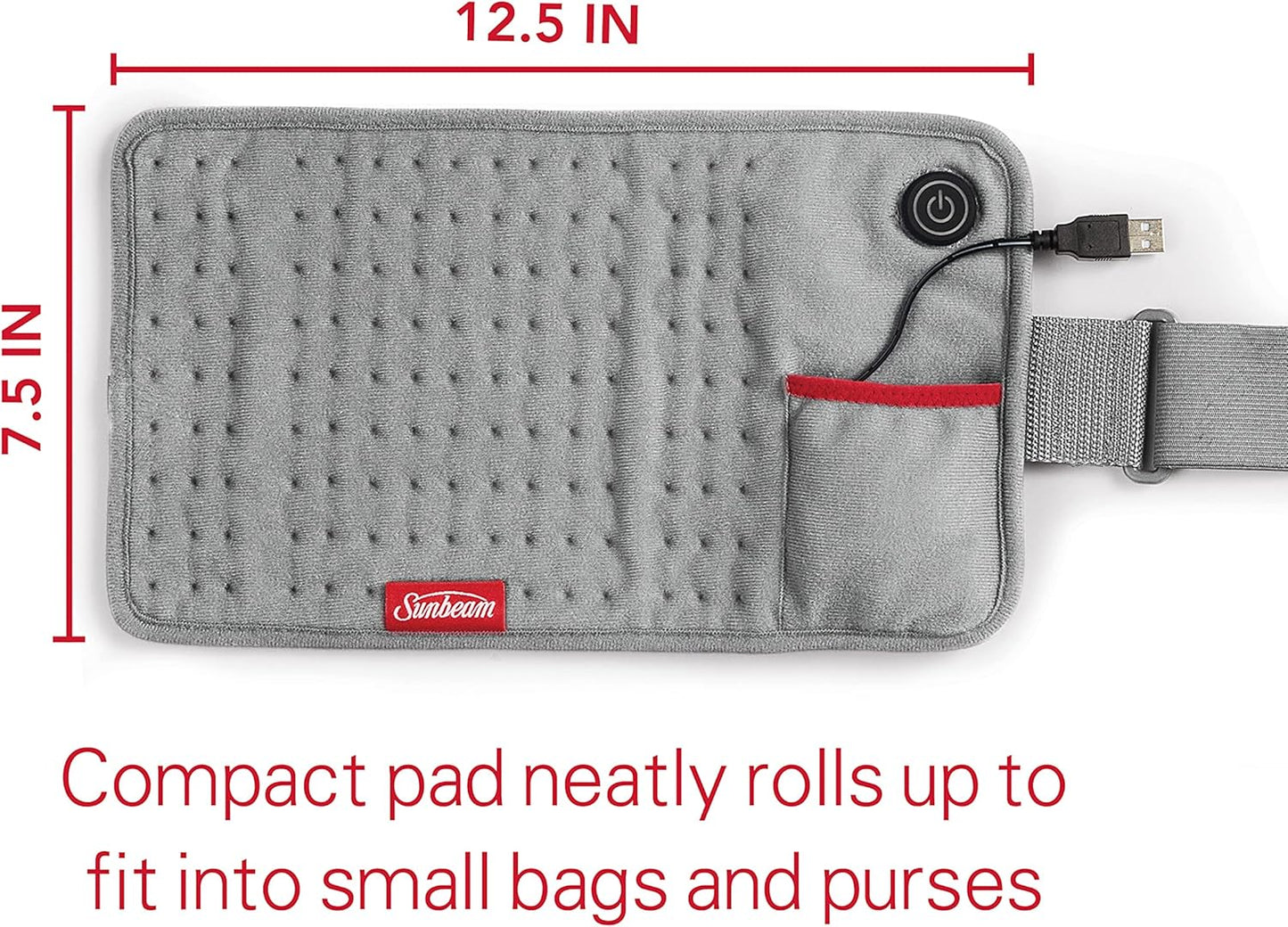 Almohadilla térmica USB para aliviar el dolor de espalda, hombros, brazos y piernas. Sunbeam