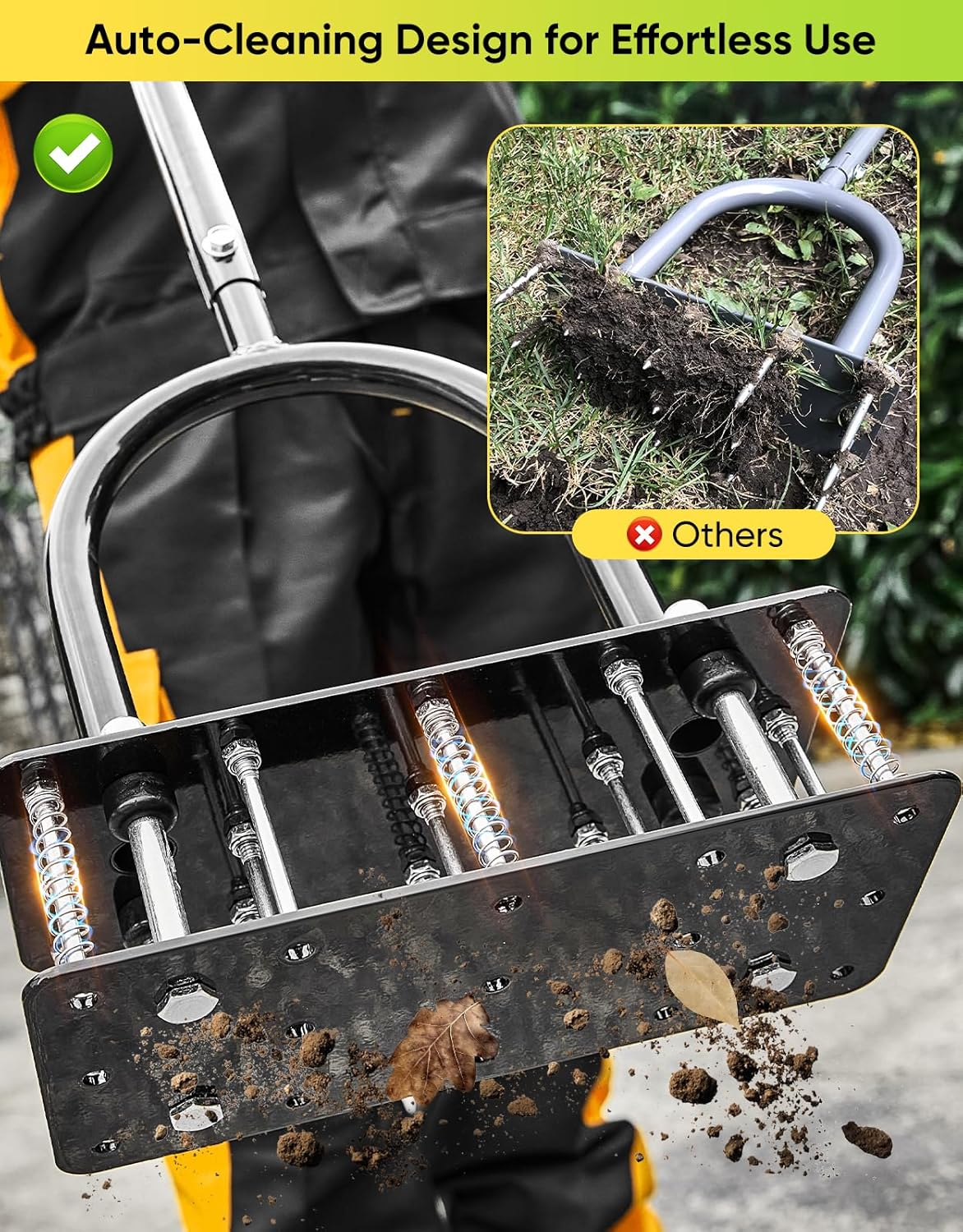 Aireador manual con muelle y limpieza automática 82-90 cm altura ajustable – SakerPlus